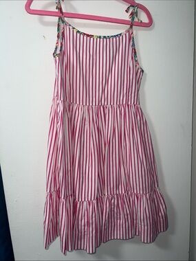 Ralph Lauren Girls' Pink & White Striped Sundress